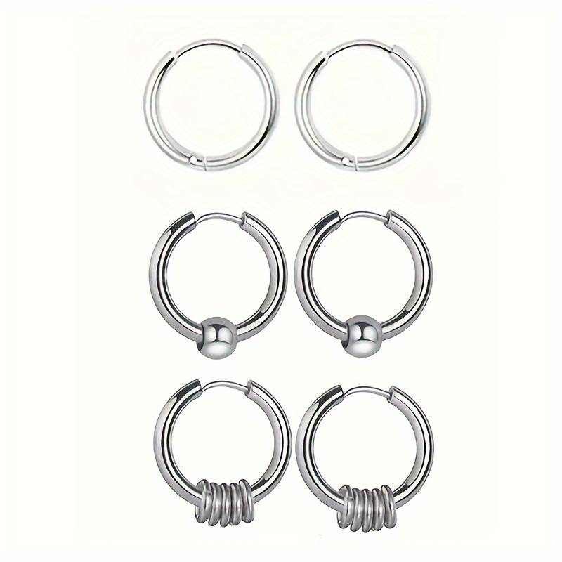 Set di 3 Paia di Orecchini Steel - immagine 4