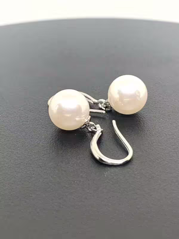 Earrings round pearls - immagine 2