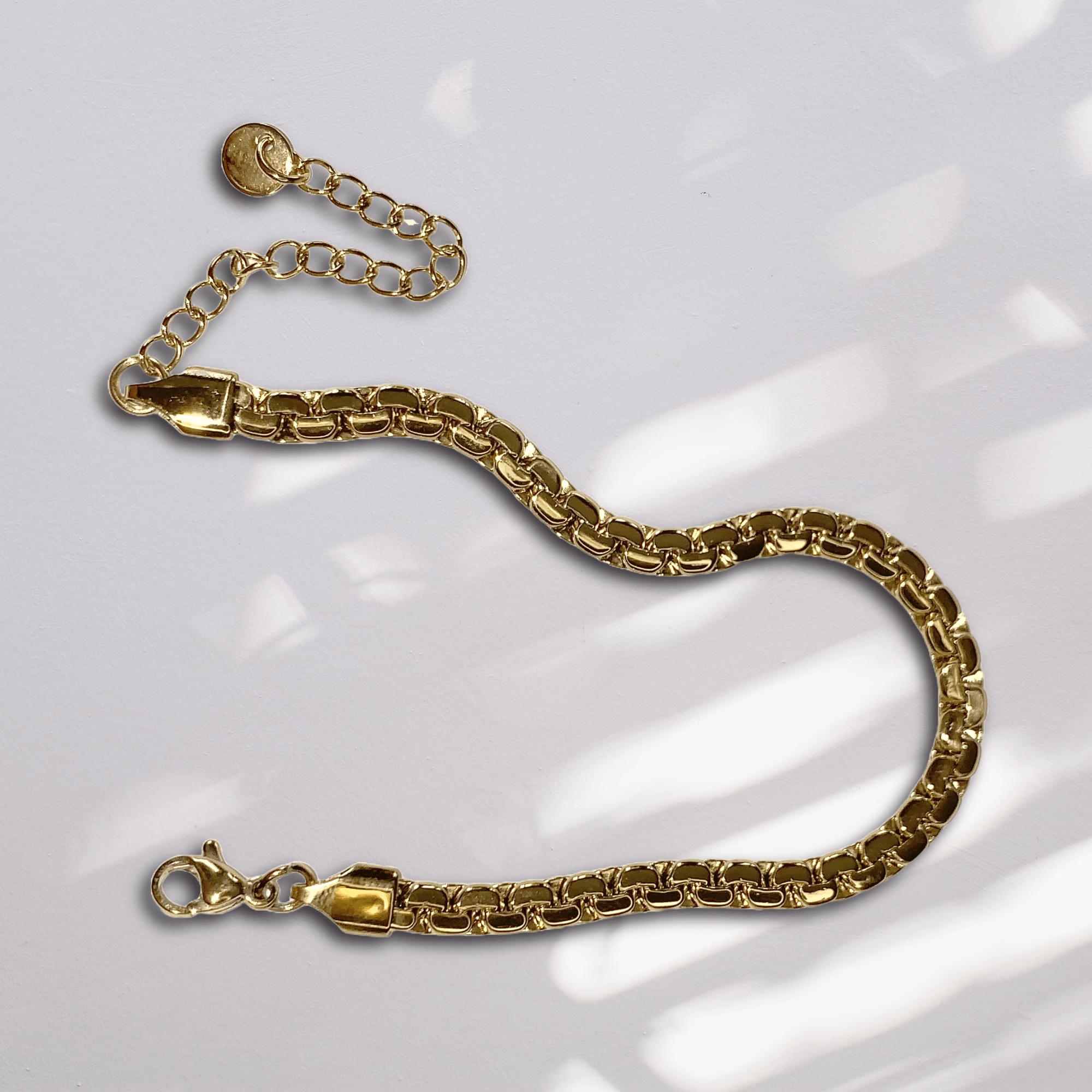 24K gold plated steel unisex bracelet